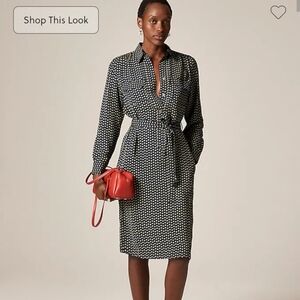J Crew Tie-waist shirt-dress in ditsy floral print CN921 Size 0 NWT Daisy